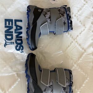 Lands' End Kids' Camo Gray and Blue Snow Boots -Brand new -never been worn